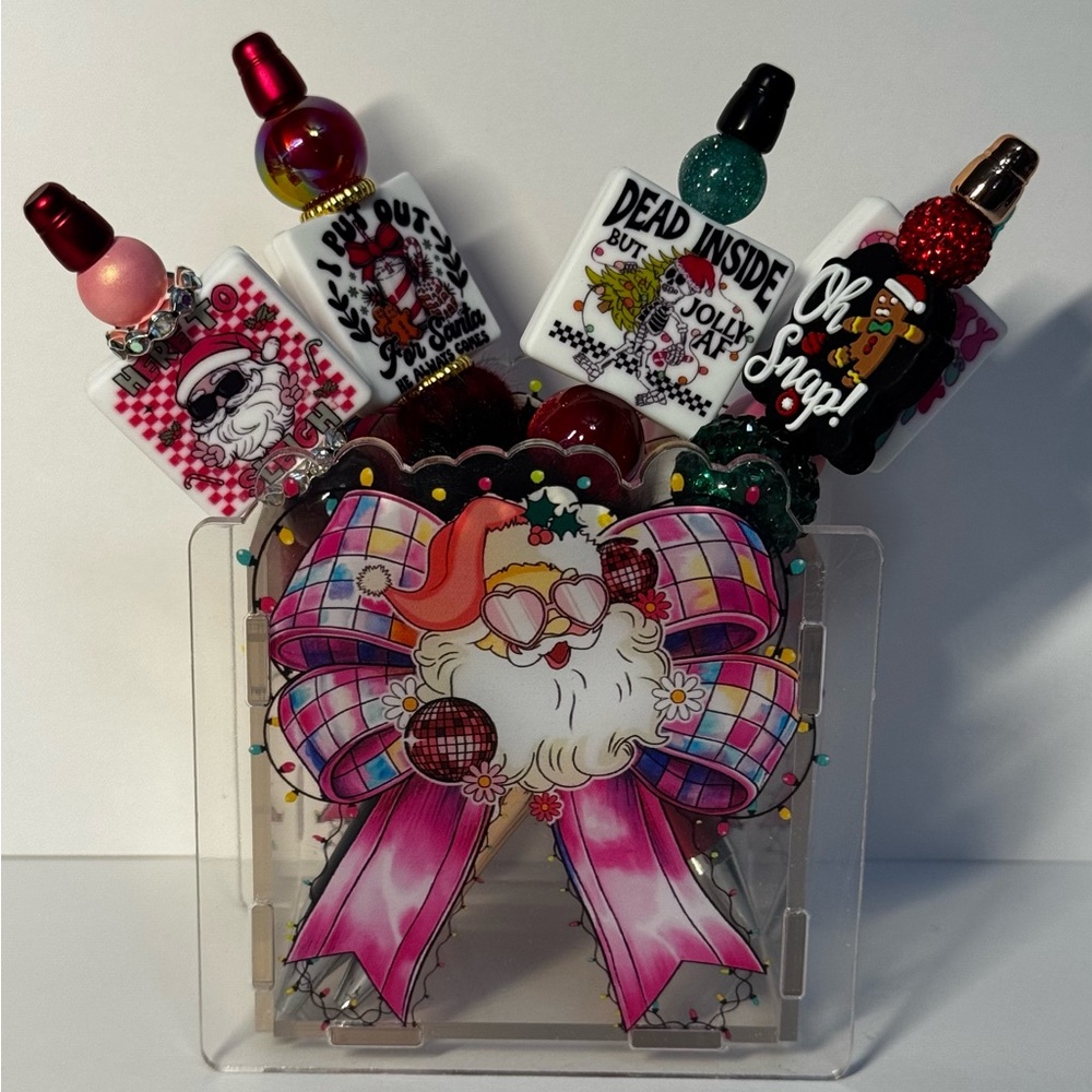 Festive Santa Themed Pen Set With Pen Box